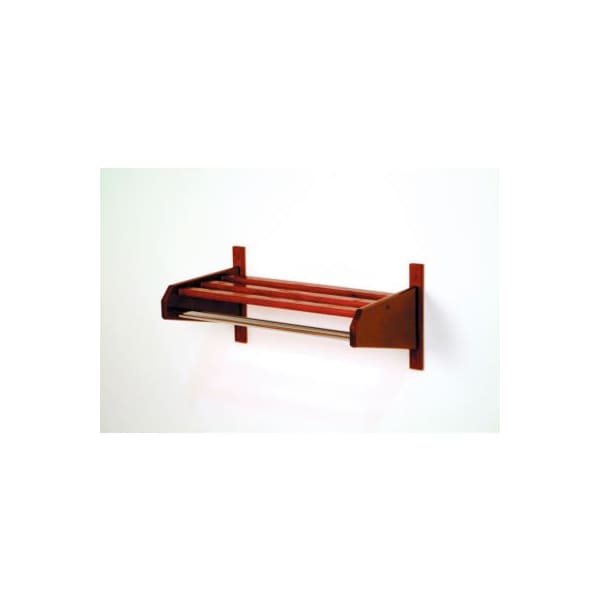 Wooden Mallet 25 3/4" Hat & Coat Rack w/ Chrome Bar - Mahogany 24SCRMH - main